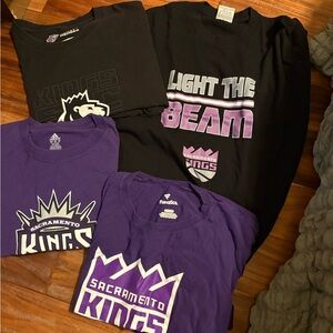 Sacramento Kings 4-Shirt Bundle  Light The Beam • Adidas Fanatics • 2XL/ 3x 0266